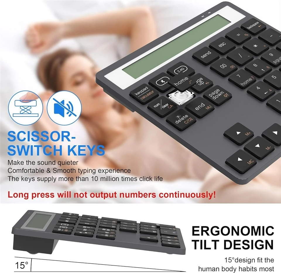 factory 2 in 1 Wireless Number Pad