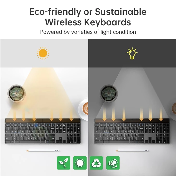 hot selling solar bluetooth keyboard