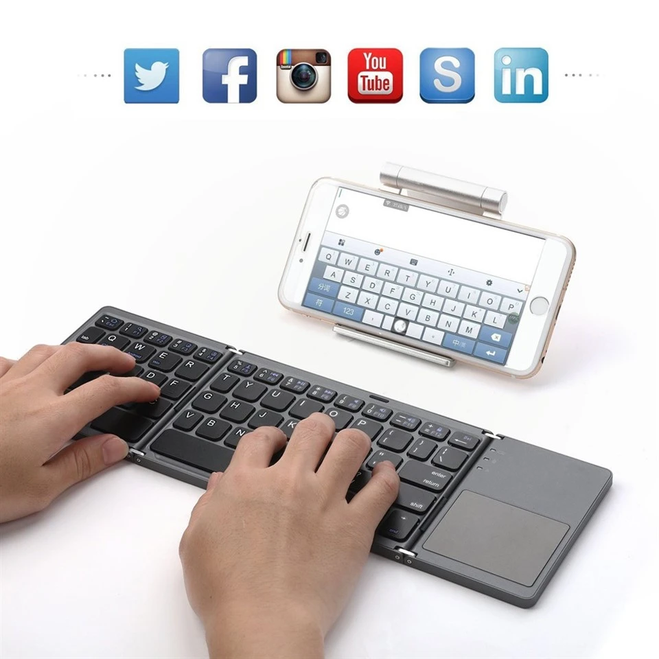Factory price Portable Folding Bluetooth Keyboard