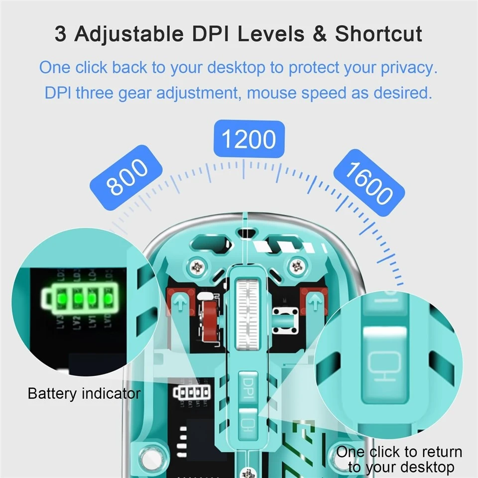 China Transparent Wireless Bluetooth Mouse manufaturer